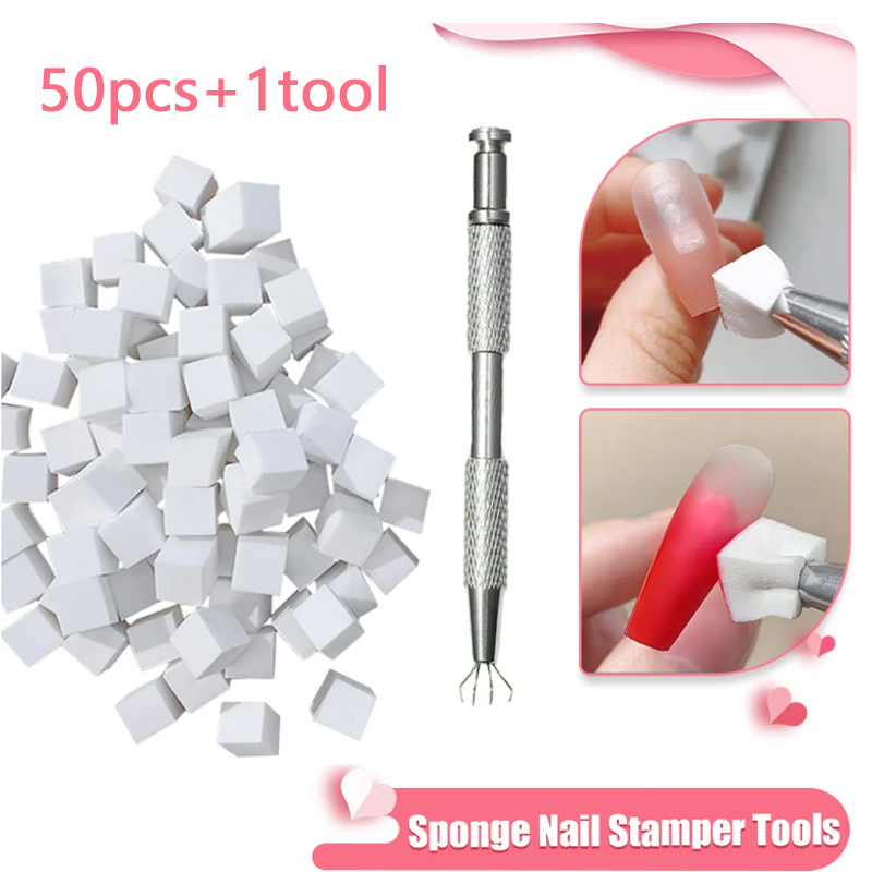Blush Brush Kabuki - 50/150pcs Sponge Gradient Nail Art Stamper
