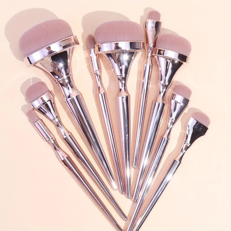 Beauty Rose Makeup - 9pcs Rose Gold Makeup Brush Set