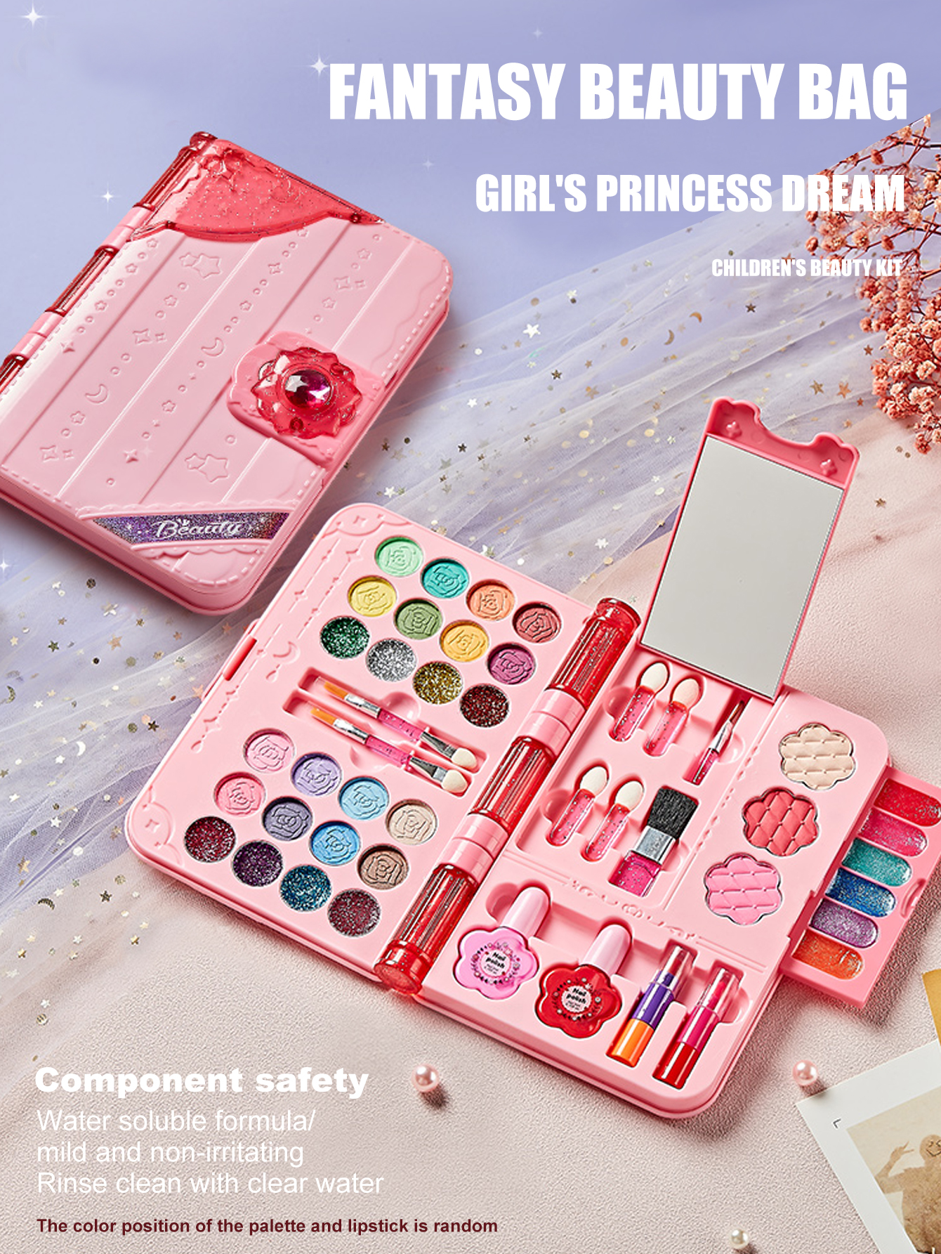 Beauty Makeup Usa - Kids Makeup Kit for Girl, Washable