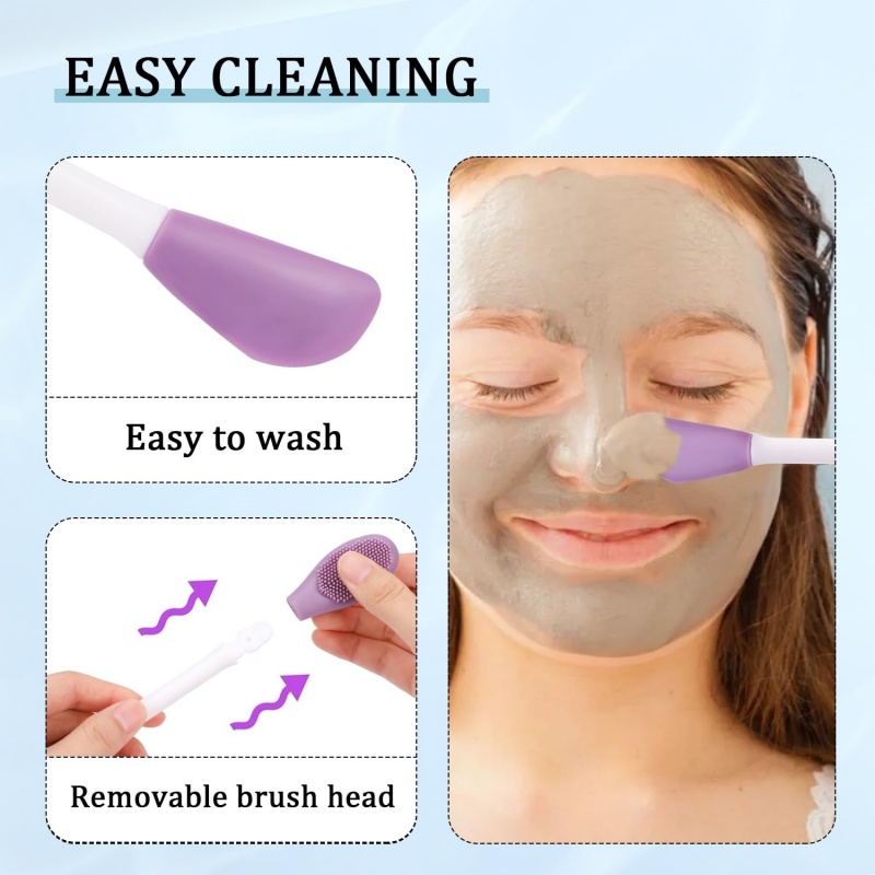 4pcs Silicone Face Brush Set D - Huda Beauty Makeup Brush Set ulasan dan harga