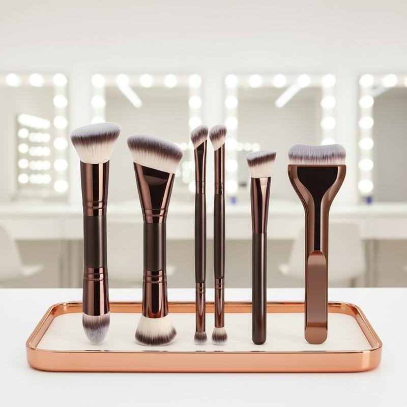 Double Head Face Makeup Brush  - Huda Beauty Makeup Brush Set ulasan dan harga