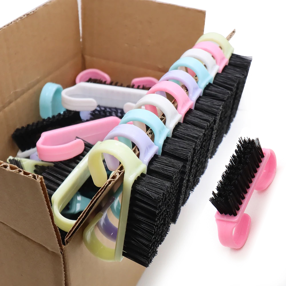 50pcs/Box Plastic Nail Brushes - Blush Brush Kabuki ulasan dan harga