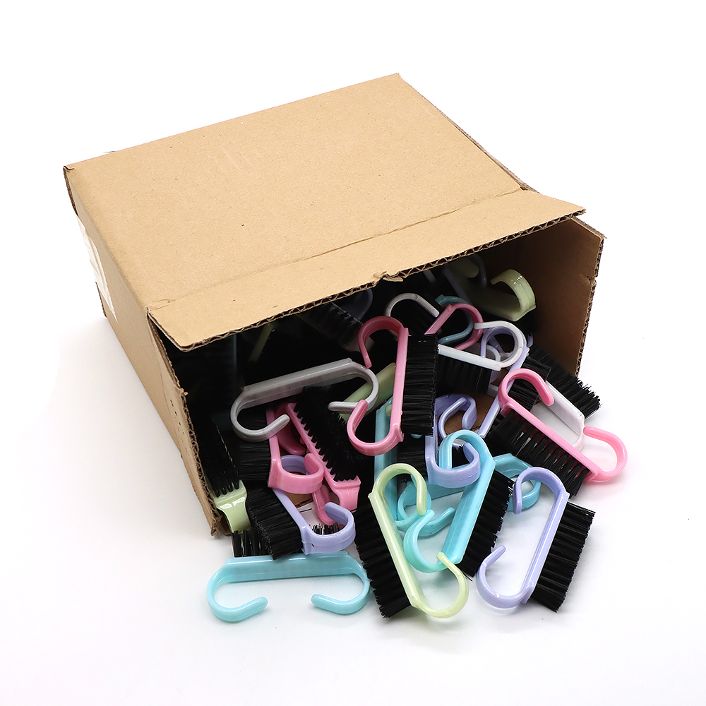 50pcs/Box Plastic Nail Brushes - Blush Brush Kabuki ulasan dan harga