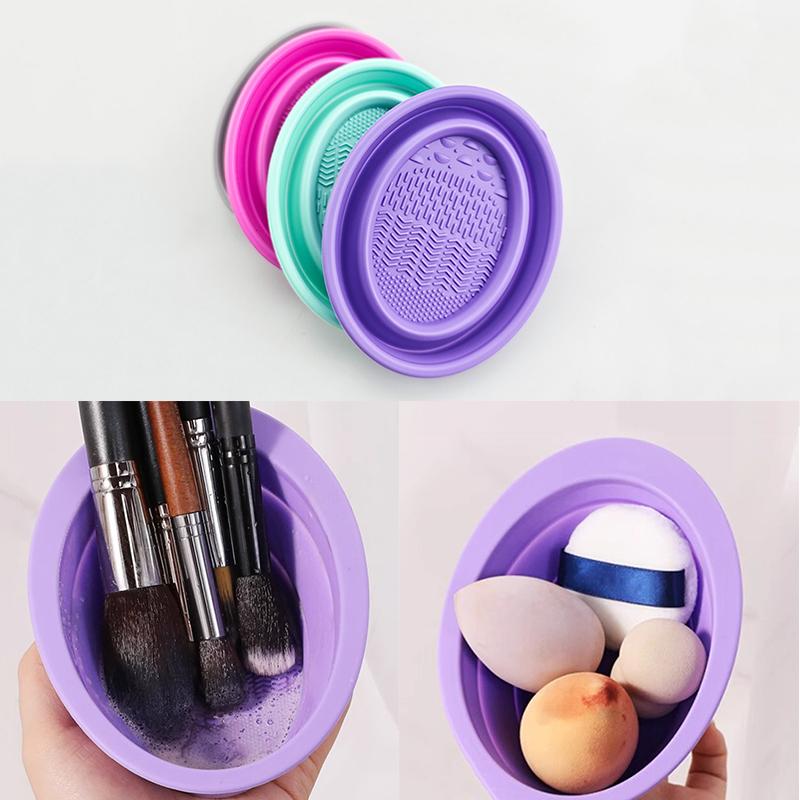 Soft Silicone Makeup Brush Cle - Blush Brush Kabuki ulasan dan harga