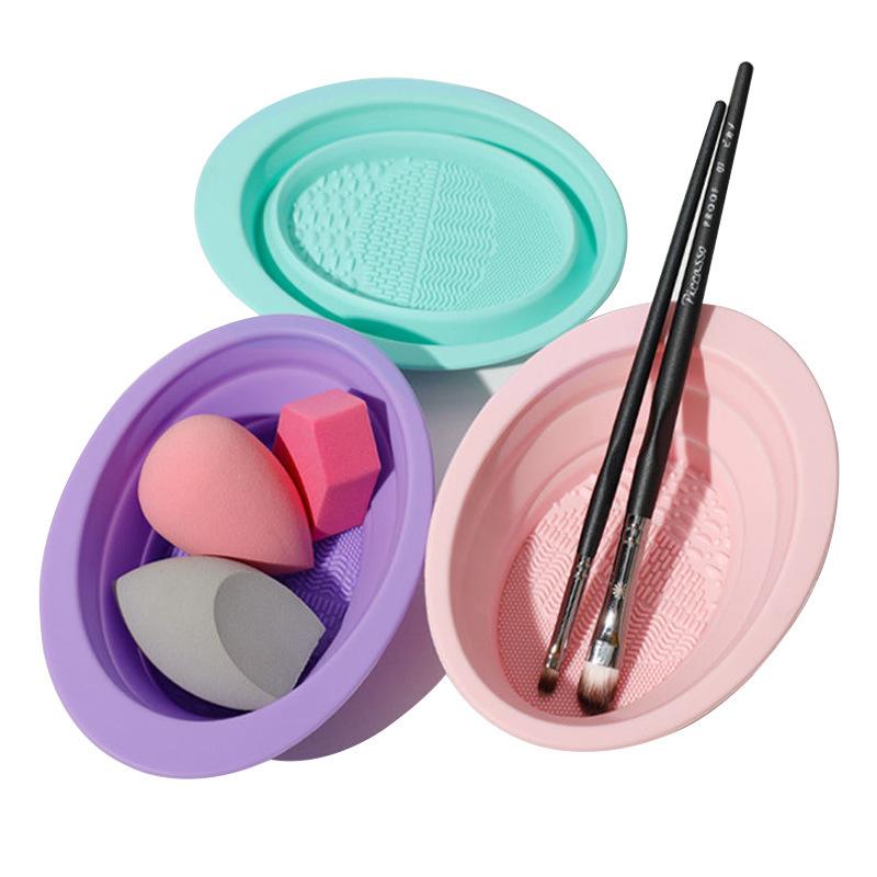 Soft Silicone Makeup Brush Cle - Blush Brush Kabuki ulasan dan harga