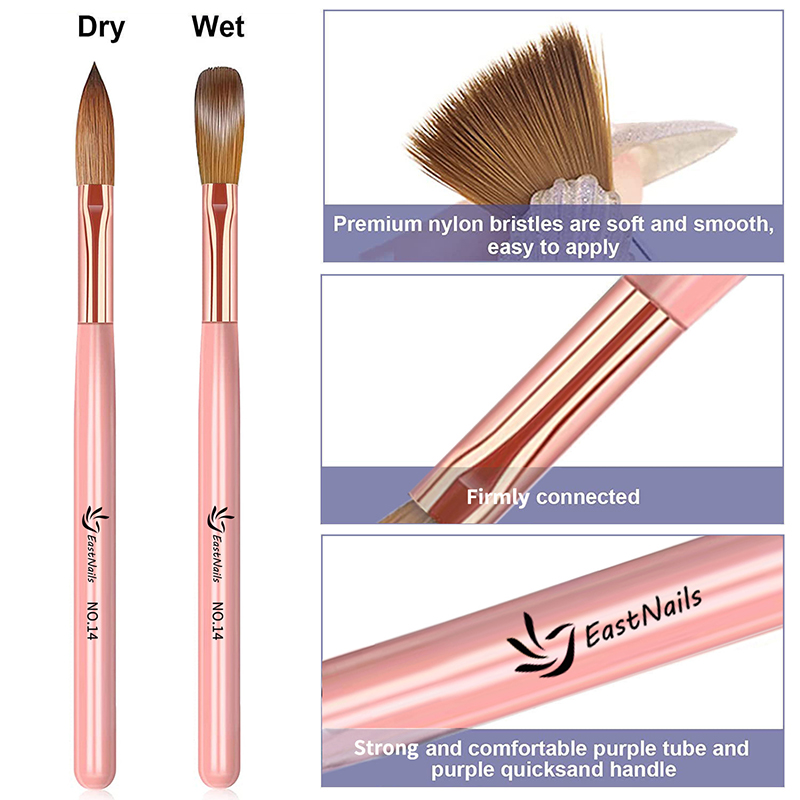 【3Pcs Acrylic Nail Brushes #8/ - Blush Brush Kabuki ulasan dan harga