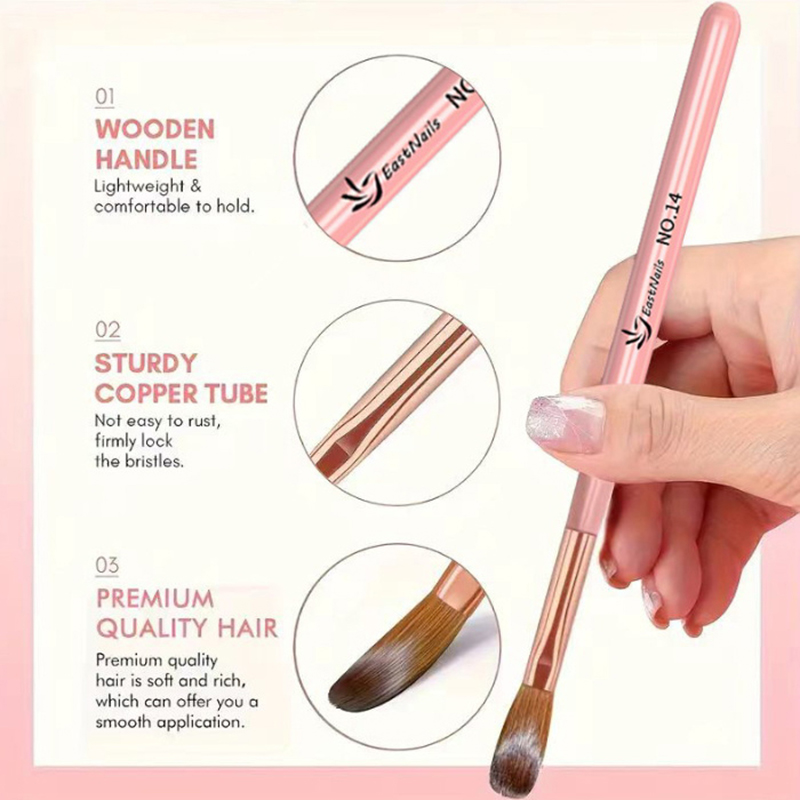 【3Pcs Acrylic Nail Brushes #8/ - Blush Brush Kabuki ulasan dan harga