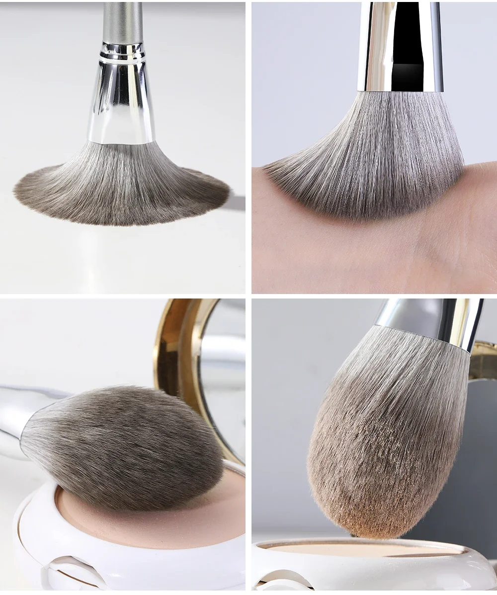 14pcs Silver Makeup Brushes Se - Huda Beauty Makeup Brush Set ulasan dan harga