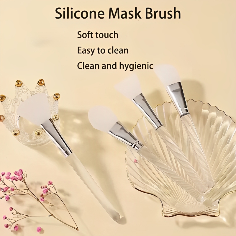 1/4pcs Silicone Facial Mask Br - Huda Beauty Makeup Brush Set ulasan dan harga