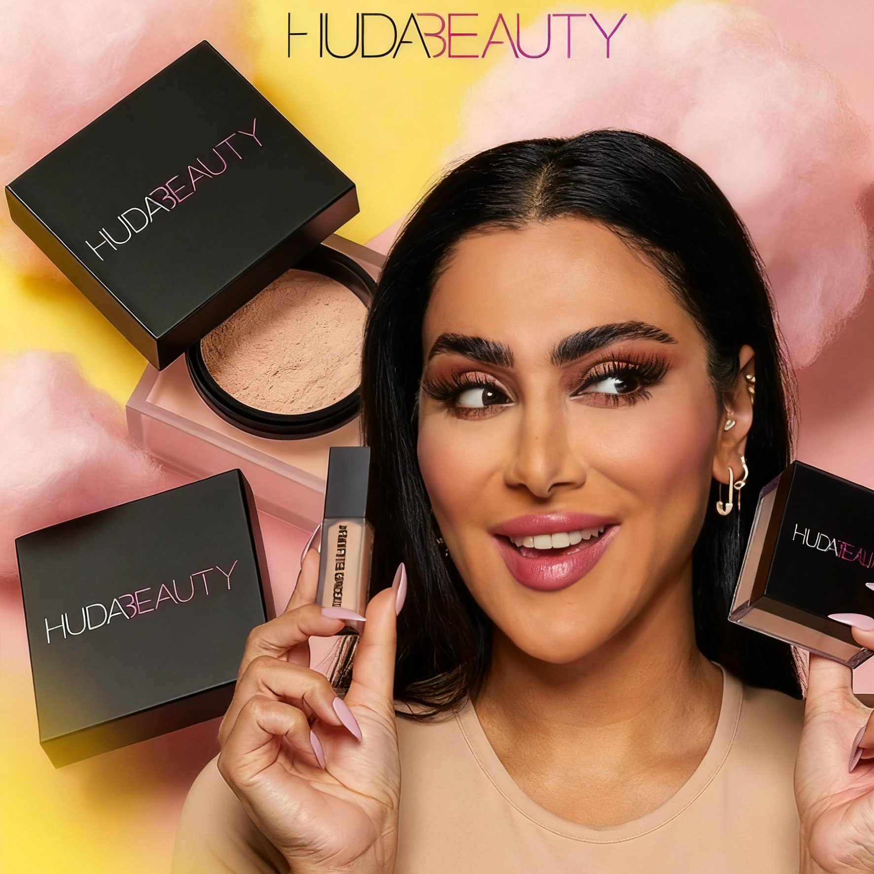 New Huda Beauty Flawless Liqui - Huda Beauty Makeup Set ulasan dan harga