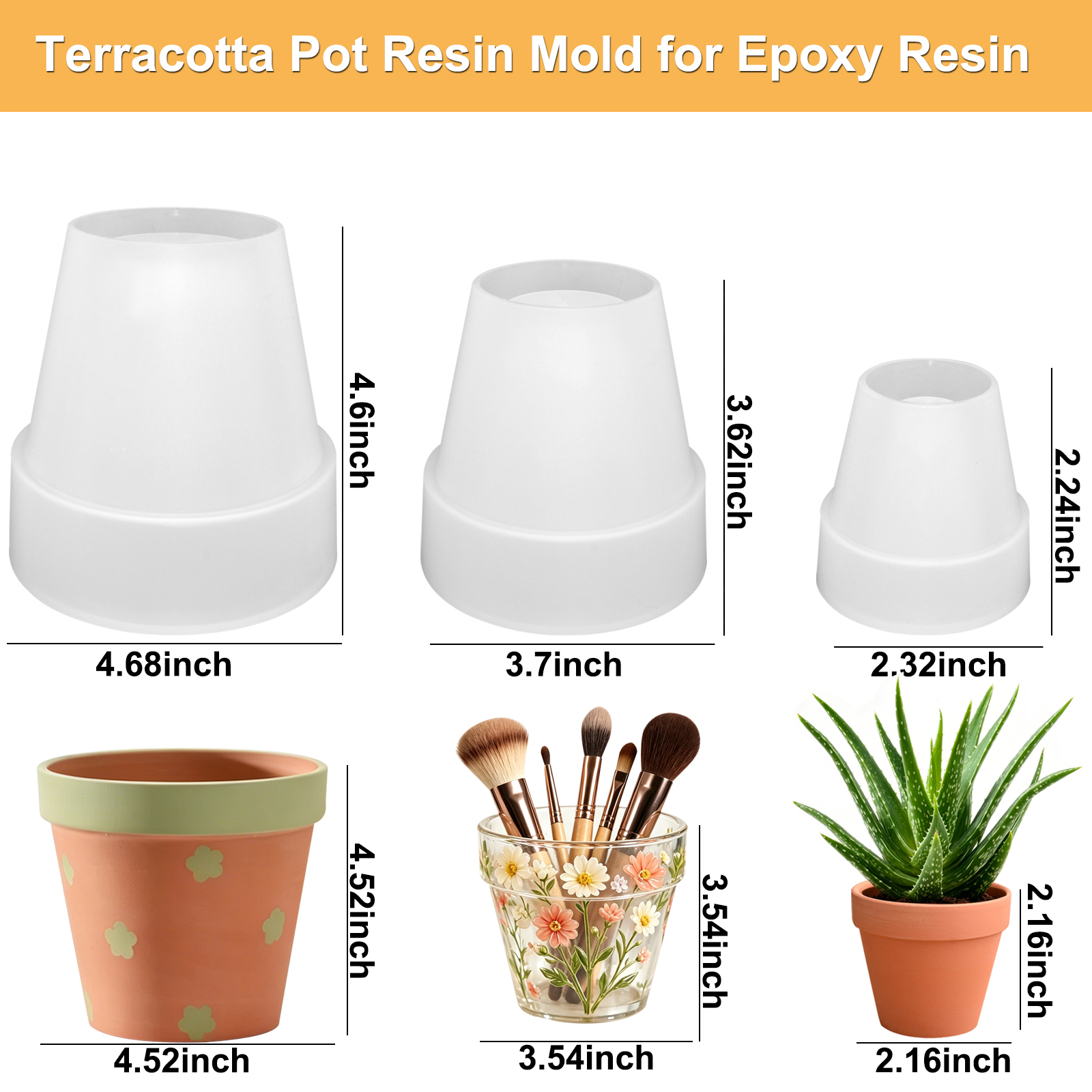 Flower Pot Silicone Molds, 3Pc - Beauty Makeup Products ulasan dan harga