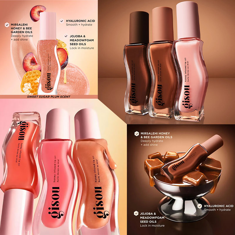 Gisou New Colors Glazed Plum L - Huda Beauty Makeup Set ulasan dan harga