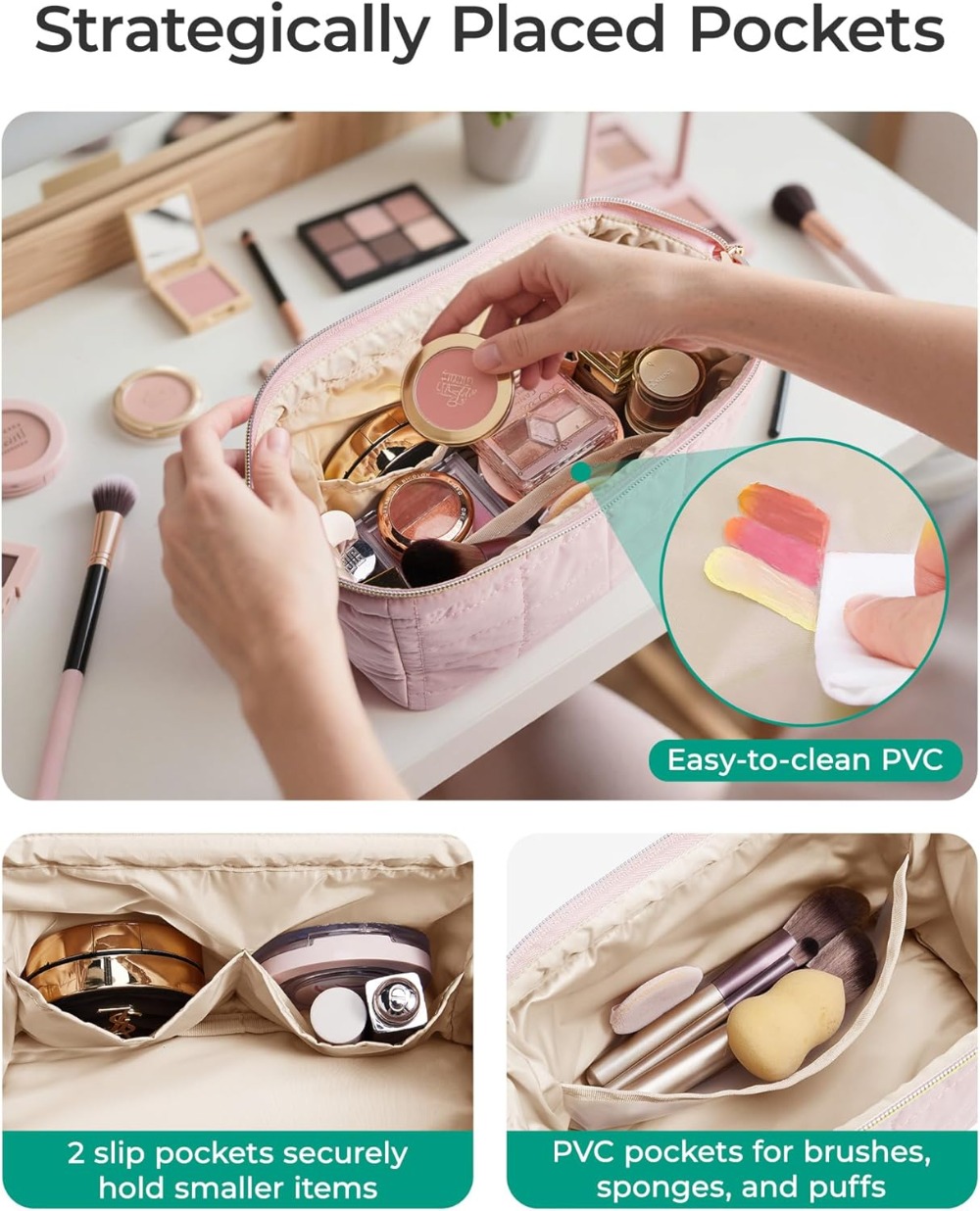 Puffy Makeup Bag Travel Toilet - Beauty Makeup Products ulasan dan harga