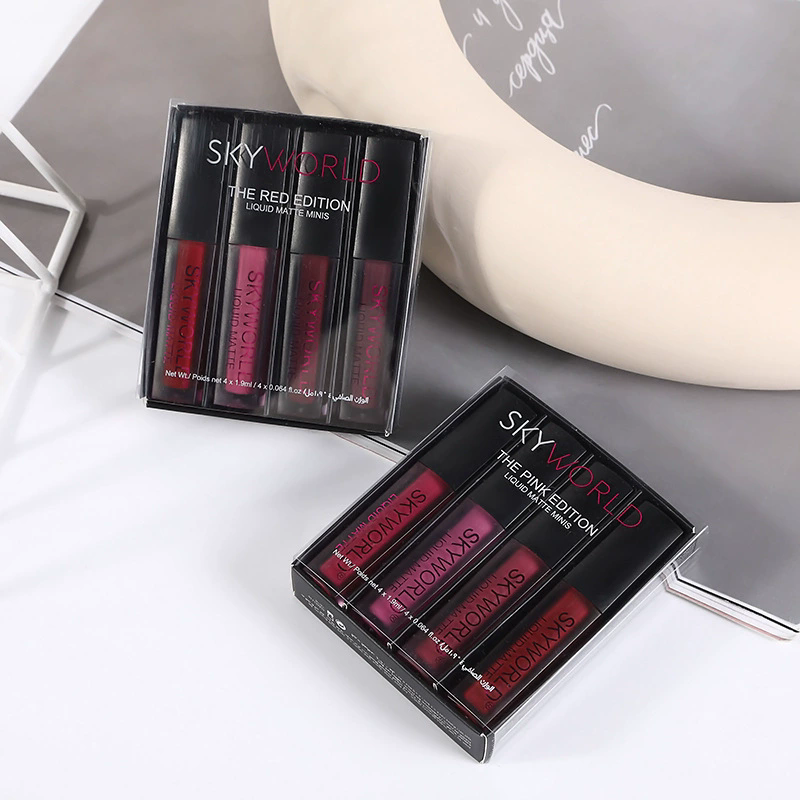 4pcs Lipstick Set Matte Lip Gl - Huda Beauty Makeup Set ulasan dan harga